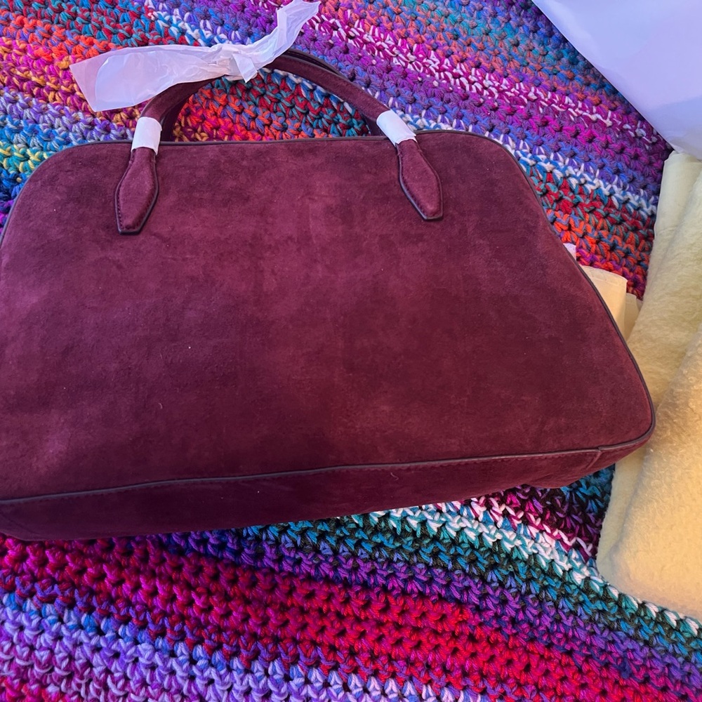 Madewell Burgundy Belted Satchel - Picture 5 of 7